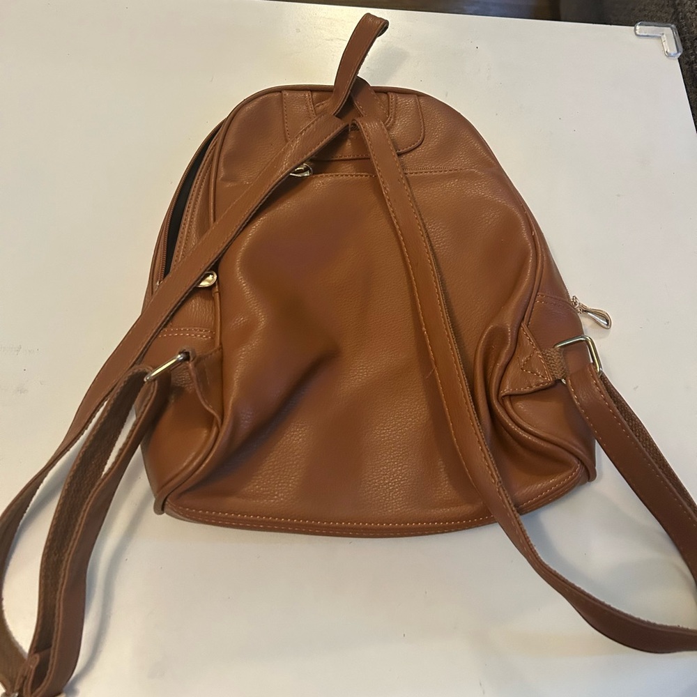 Tan Leather Backpack - Picture 2 of 4